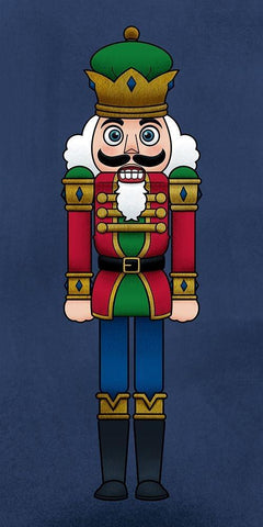 Nutcracker Prince White Modern Wood Framed Art Print with Double Matting by Prime, Marcus