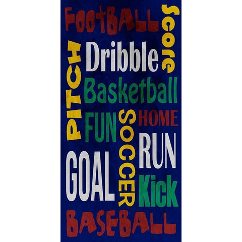 Sports Lingo 1 Black Modern Wood Framed Art Print by Prime, Marcus