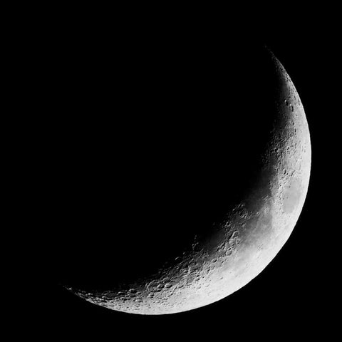 Dark Side Of The Moon Black Modern Wood Framed Art Print by Prime, Marcus