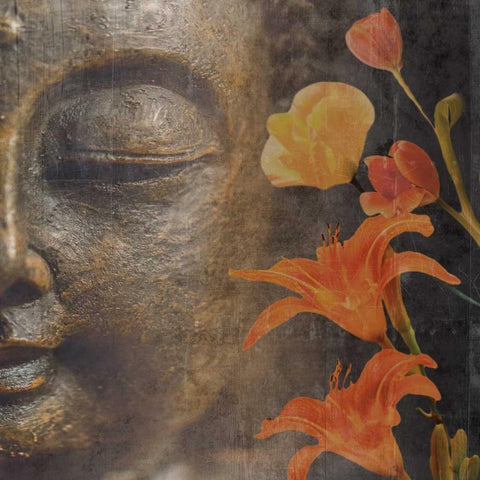 Floral Zen 2 Gold Ornate Wood Framed Art Print with Double Matting by Prime, Marcus