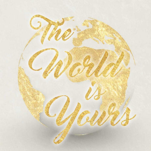 World Is Yours White Modern Wood Framed Art Print by Prime, Marcus