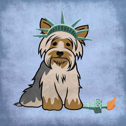 New Yorkie 2 Black Modern Wood Framed Art Print with Double Matting by Prime, Marcus