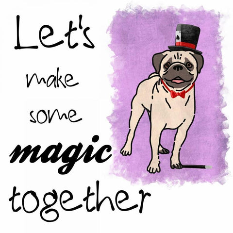 Making Magic White Modern Wood Framed Art Print with Double Matting by Prime, Marcus