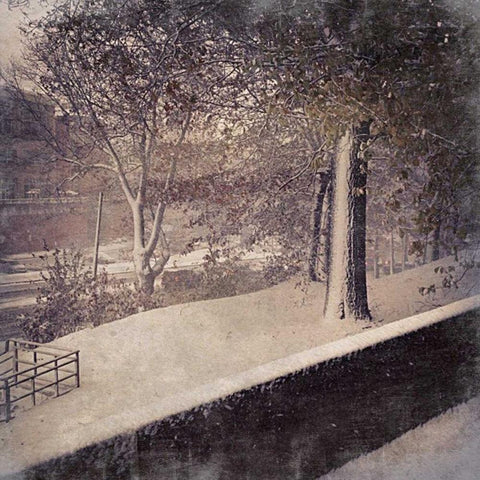 Chilly Evening White Modern Wood Framed Art Print with Double Matting by Prime, Marcus
