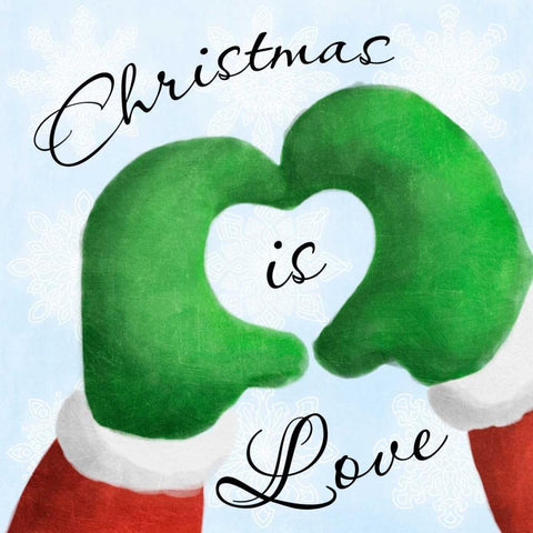 Christmas Is Love 1 Black Modern Wood Framed Art Print by Prime, Marcus