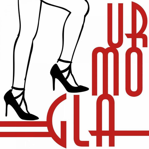 Glamour Strut Black Modern Wood Framed Art Print with Double Matting by Prime, Marcus