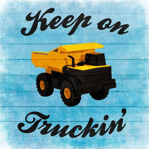 Keep Truckin Black Modern Wood Framed Art Print by Prime, Marcus