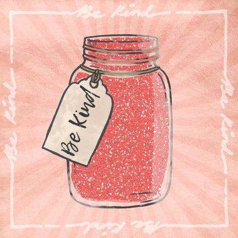 Jar Of Kindness Black Modern Wood Framed Art Print by Prime, Marcus