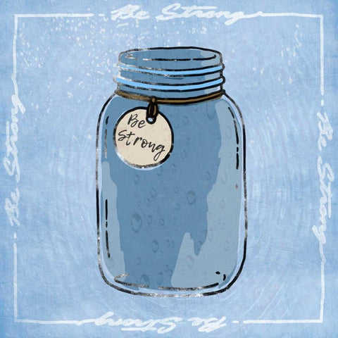 Jar Of Strength Black Modern Wood Framed Art Print by Prime, Marcus