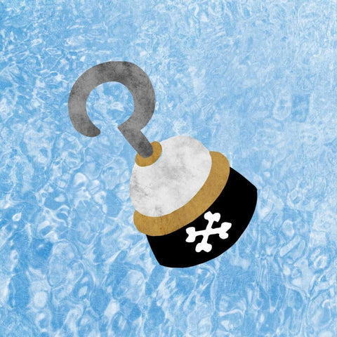 Pirates Hook Gold Ornate Wood Framed Art Print with Double Matting by Prime, Marcus