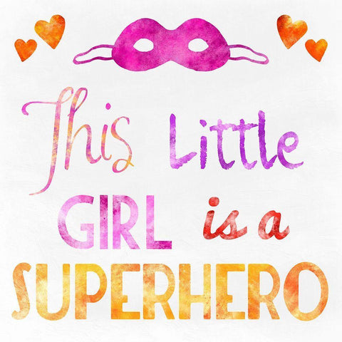 Little Super Girl Black Modern Wood Framed Art Print with Double Matting by Prime, Marcus