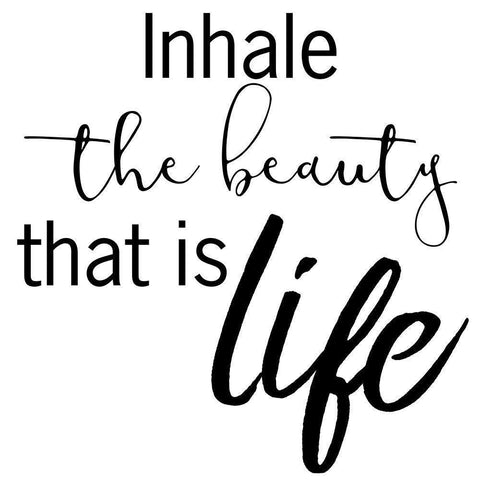 Inhale Life 2 White Modern Wood Framed Art Print by Prime, Marcus