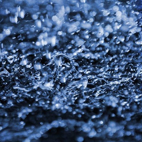 Aqua Droplets 2 White Modern Wood Framed Art Print by Prime, Marcus