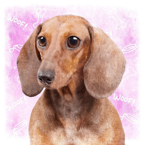Woof Woof 2 White Modern Wood Framed Art Print by Prime, Marcus