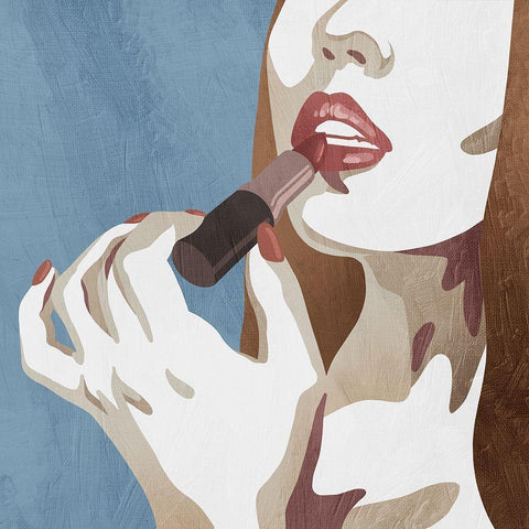 Fahionable Kiss 4 Black Modern Wood Framed Art Print by Prime, Marcus