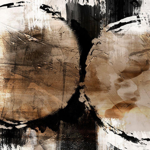 Deep Distress 1 Black Modern Wood Framed Art Print with Double Matting by Prime, Marcus
