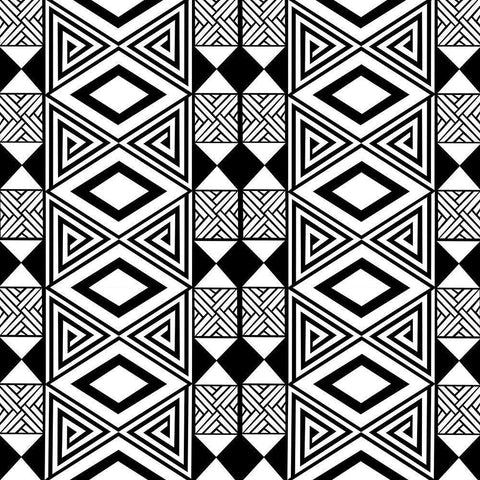 Bogolan Squared 1 White Modern Wood Framed Art Print by Prime, Marcus