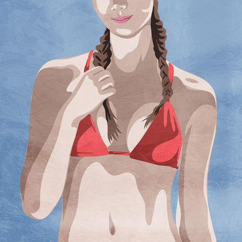 Beach Fashion White Modern Wood Framed Art Print by Prime, Marcus