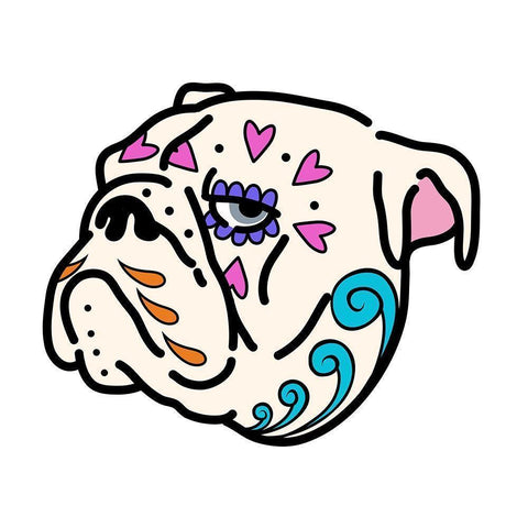 Sugar Bulldog Black Modern Wood Framed Art Print by Prime, Marcus