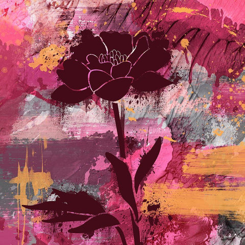 Urban Floral 1 White Modern Wood Framed Art Print with Double Matting by Prime, Marcus