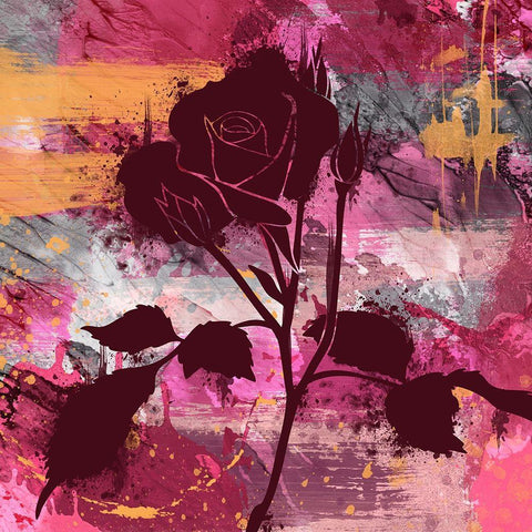 Urban Floral 3 White Modern Wood Framed Art Print with Double Matting by Prime, Marcus
