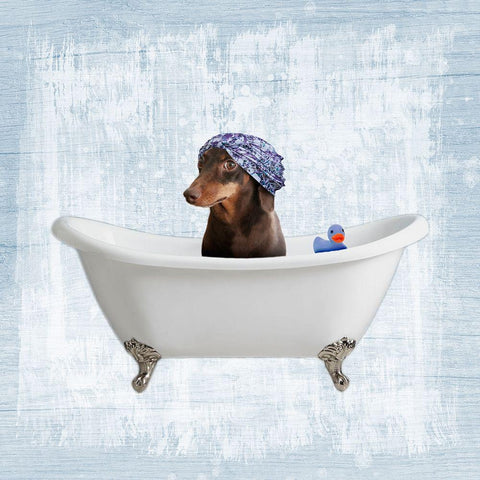 Bath Giggles 3 Black Modern Wood Framed Art Print by Prime, Marcus