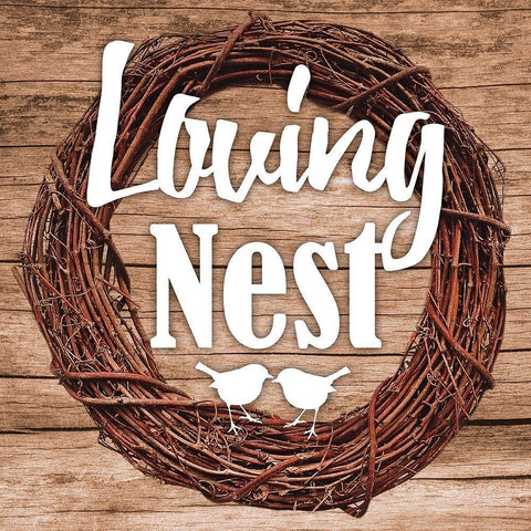 Loving Nest Black Modern Wood Framed Art Print by Prime, Marcus
