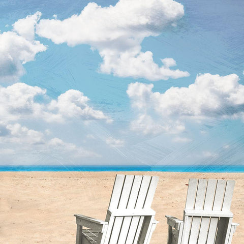 Beach Relaxing 2 White Modern Wood Framed Art Print by Prime, Marcus