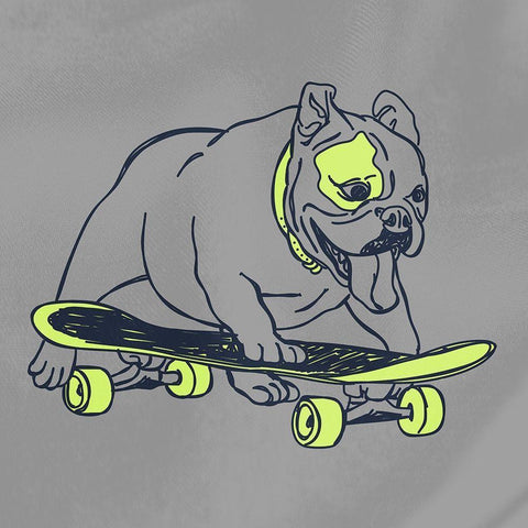 Skateboarding Chuck White Modern Wood Framed Art Print with Double Matting by Prime, Marcus