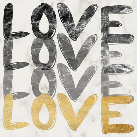 Love Multiplied 2 Black Ornate Wood Framed Art Print with Double Matting by Prime, Marcus