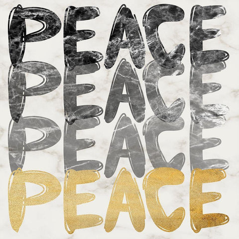 Peace Multiplied 2 Black Modern Wood Framed Art Print with Double Matting by Prime, Marcus