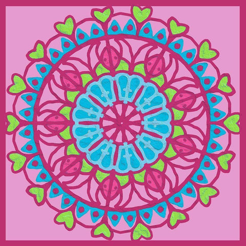 Fruity Mandala 1 Black Modern Wood Framed Art Print by Prime, Marcus