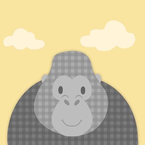 Funky Monkey White Modern Wood Framed Art Print by Prime, Marcus