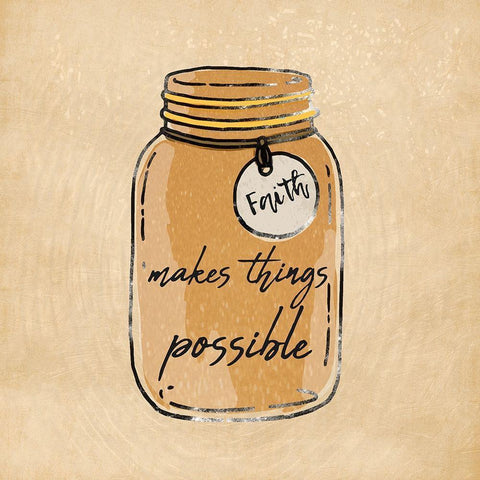 Faith Jar 1 Black Modern Wood Framed Art Print by Prime, Marcus