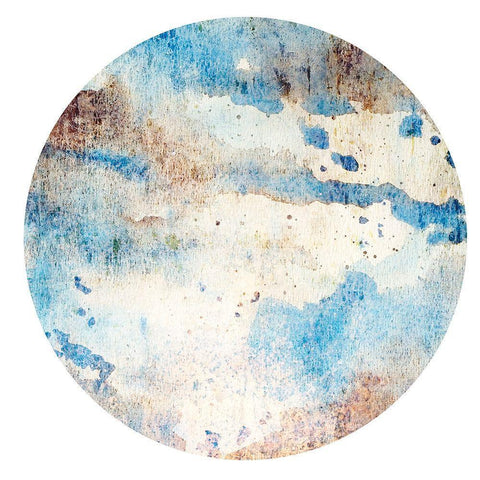 Corroded Views 1 Circle White Modern Wood Framed Art Print by Prime, Marcus