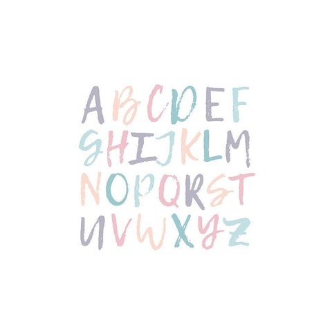 ABCD 2 White Modern Wood Framed Art Print with Double Matting by Prime, Marcus
