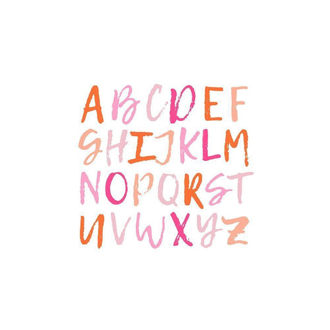 ABCD 3 White Modern Wood Framed Art Print with Double Matting by Prime, Marcus