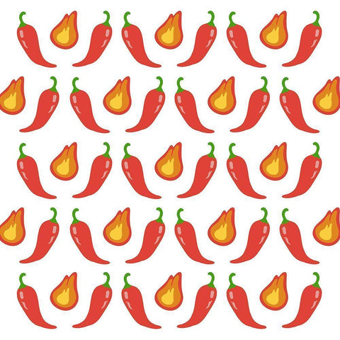 Fire Peppers Gold Ornate Wood Framed Art Print with Double Matting by Prime, Marcus