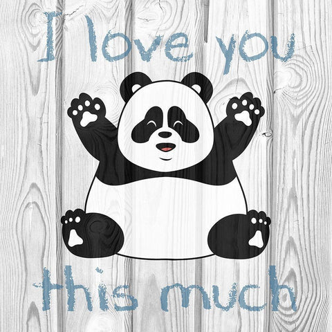Loving Panda 1 White Modern Wood Framed Art Print by Prime, Marcus
