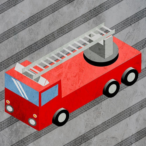 Moving Traffic 2 White Modern Wood Framed Art Print with Double Matting by Prime, Marcus
