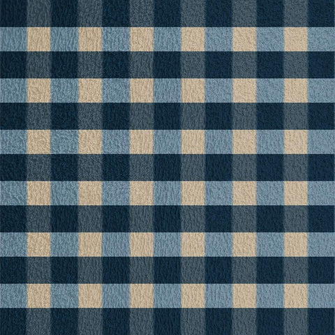 Blue Hue Gingham Black Modern Wood Framed Art Print by Prime, Marcus