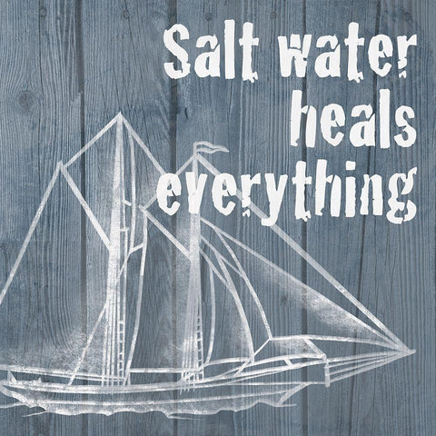 Salty Healing 1 White Modern Wood Framed Art Print with Double Matting by Prime, Marcus
