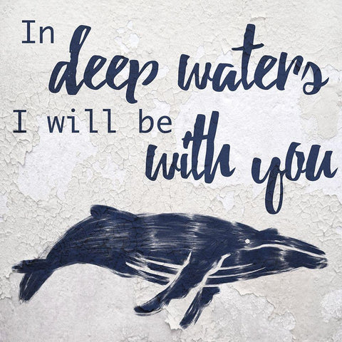 Deep Waters 1 White Modern Wood Framed Art Print with Double Matting by Prime, Marcus