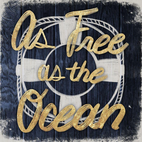 Ocean Free 1 White Modern Wood Framed Art Print by Prime, Marcus