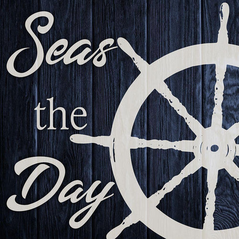 Seas The Day 1 White Modern Wood Framed Art Print with Double Matting by Prime, Marcus