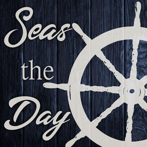 Seas The Day 1 White Modern Wood Framed Art Print by Prime, Marcus