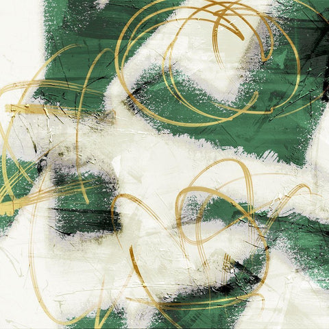 Emerald Mustard Prophecy 1 Black Modern Wood Framed Art Print by Prime, Marcus