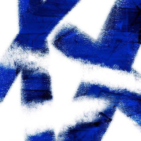 Indigo Prophecy 3 White Modern Wood Framed Art Print by Prime, Marcus