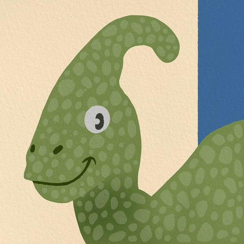 Dino Fun 1 Gold Ornate Wood Framed Art Print with Double Matting by Prime, Marcus