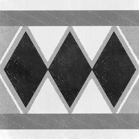 Boho Psych Black Ornate Wood Framed Art Print with Double Matting by Prime, Marcus